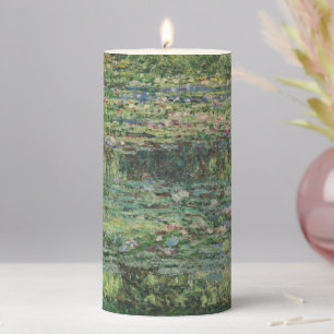 The Water-Lily Pond, Landscape Oil Painting, Monet Pillar Candle