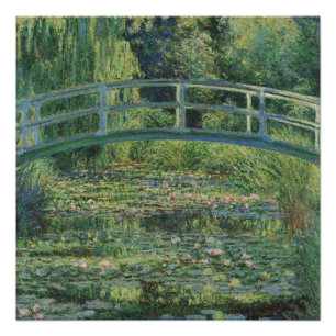 The Water-Lily Pond, Landscape Oil Painting, Monet Poster
