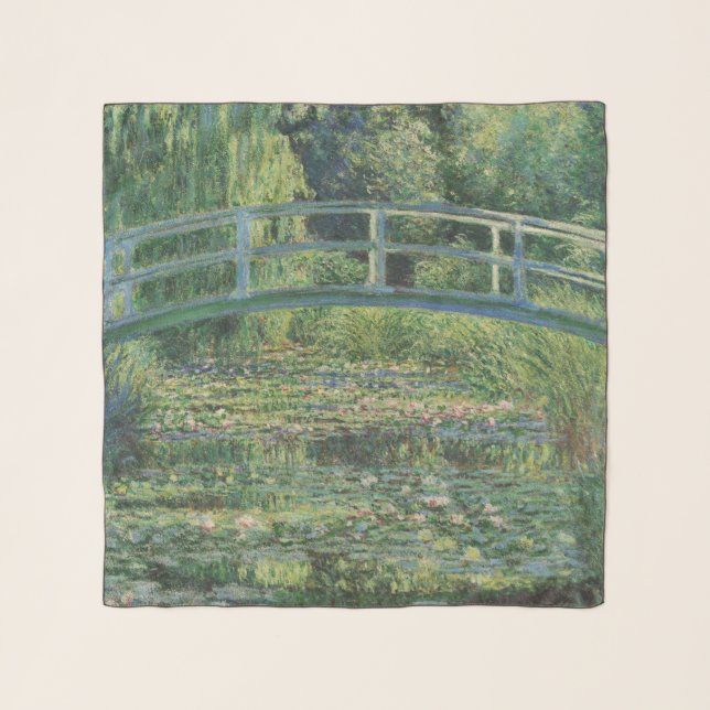 The Water-Lily Pond, Landscape Oil Painting, Monet Scarf (Front)