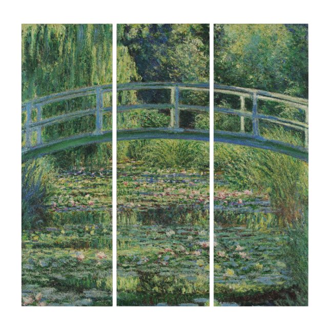 The Water-Lily Pond, Landscape Oil Painting, Monet Triptych (Front)