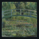 The Water-Lily Pond, Landscape Oil Painting, Monet Trivet<br><div class="desc">Claude Monet, 1899, GIverny, France oil on canvas mostly monochromatic fine art landscape impressionist oil painting depicting a serene tranquil peaceful pond full of soft pale pink blooming water lilies and green lily pads, with a green bridge over it. weeping willows and other trees can be seen in the background...</div>