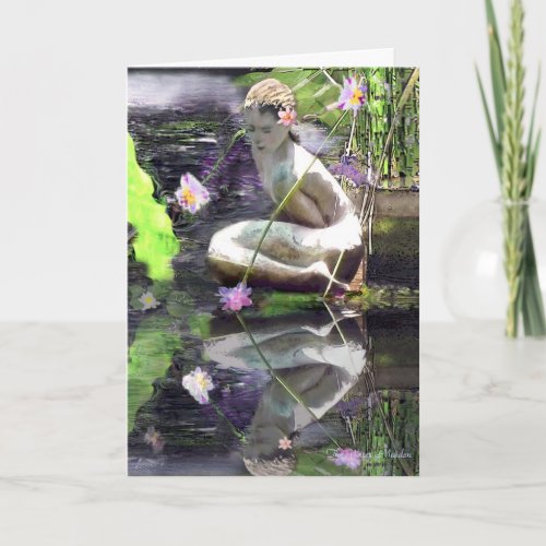 The Water Maiden faery garden artwork to inspire Card