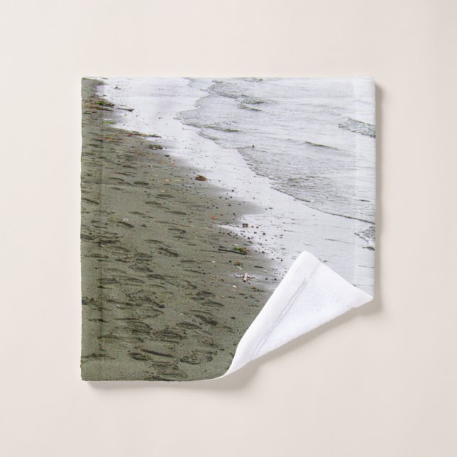 The Water Meets Footprints Wash Cloth (Wash Cloth)