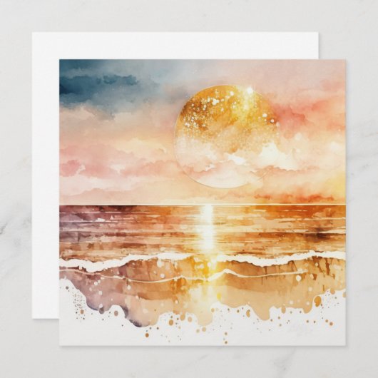 The Watercolor Beach Series Design 1 (Front/Back)