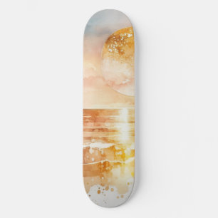 The Watercolor Beach Series Design 1 Skateboard