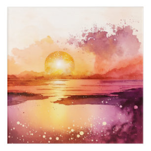 The Watercolor Beach Series Design 3 Acrylic Print