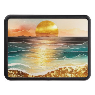 The Watercolor Beach Series Design 3 Hitch Cover