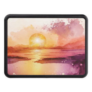 The Watercolor Beach Series Design 3 Hitch Cover