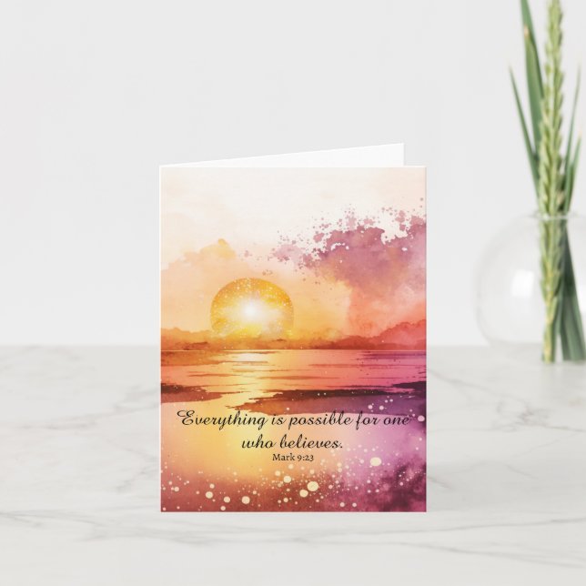 The Watercolor Beach Series Design 3 Note Card (Front)