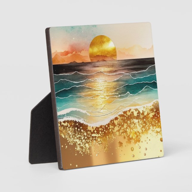 The Watercolor Beach Series Design 3 Plaque (Front)