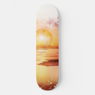 The Watercolor Beach Series Design 3 Skateboard