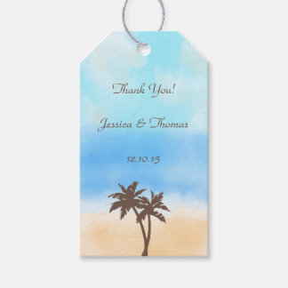 The Watercolor Beach Wedding Collection Gift Tags