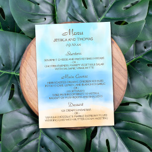 The Watercolor Beach Wedding Collection Menu