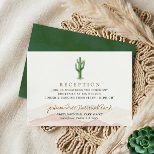 The Watercolor Desert Range Wedding Suite - Enclosure Card