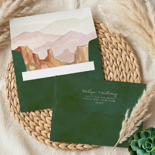 The Watercolor Desert Range Wedding Suite - Envelope