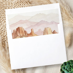 The Watercolor Desert Range Wedding Suite - Envelope Liner