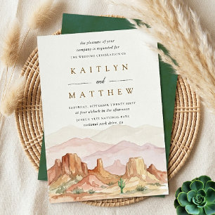 The Watercolor Desert Range Wedding Suite - Invitation