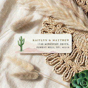 The Watercolor Desert Range Wedding Suite - Label