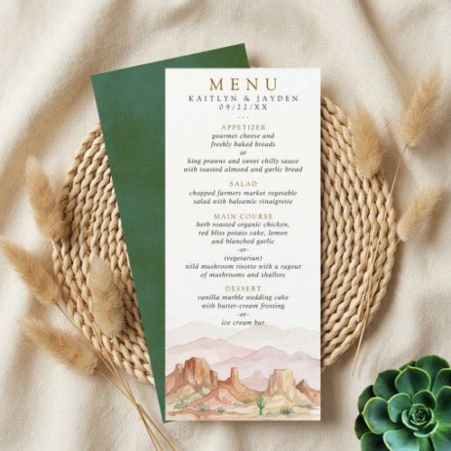 The Watercolor Desert Range Wedding Suite - Menu