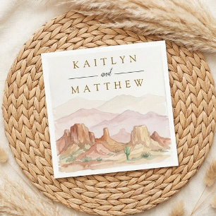 The Watercolor Desert Range Wedding Suite - Napkins