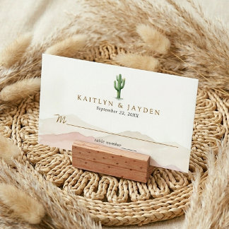 The Watercolor Desert Range Wedding Suite - Place Card