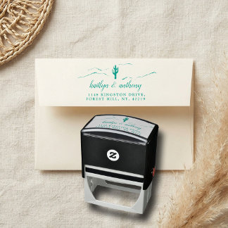 The Watercolor Desert Range Wedding Suite - Self-inking Stamp