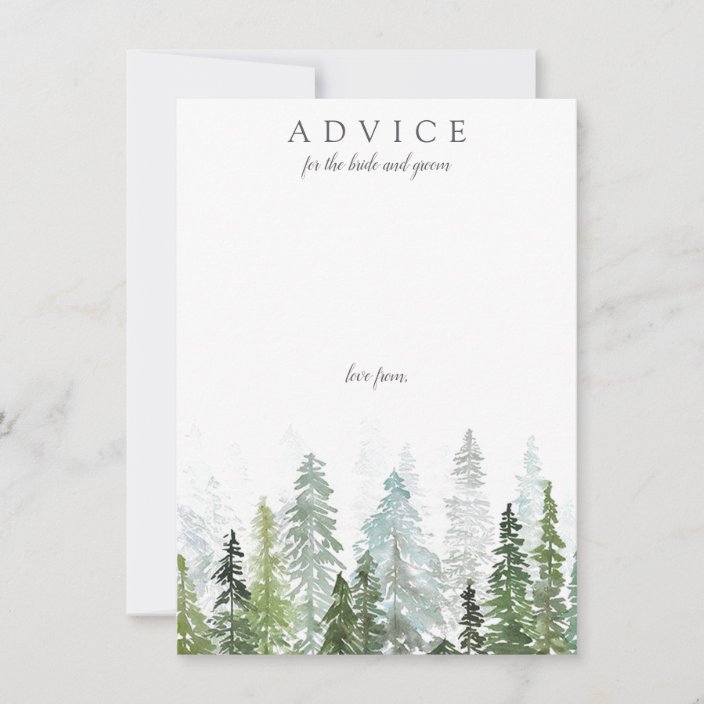 Pine Forest Water Color Note Cards