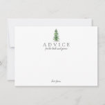 The Watercolor Pine Tree Forest Wedding Collection Advice Card<br><div class="desc">Celebrate in style with these modern and trendy advice cards. The simple yet stylish design will allow your guests to write a note of advice for you to keep and read over in years to come. The wording is easy to personalize so these cards can quickly be transformed into advice...</div>