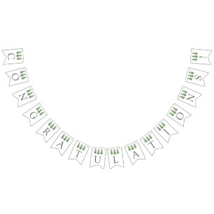 The Watercolor Pine Tree Forest Wedding Collection Bunting Flags