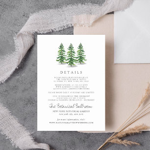 The Watercolor Pine Tree Forest Wedding Collection Enclosure Card
