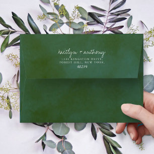 The Watercolor Pine Tree Forest Wedding Collection Envelope