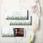 The Watercolor Pine Tree Forest Wedding Collection Hershey Bar Favors<br><div class="desc">Celebrate in style with these elegant and very trendy wedding favors. The design is easy to personalize with your own wording and your guests will be thrilled when they receive these fabulous treats. Matching items can be found in the collection.</div>