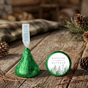 The Watercolor Pine Tree Forest Wedding Collection Hershey®'s Kisses®