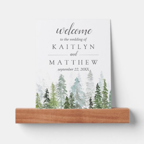 The Watercolor Pine Tree Forest Wedding Collection Picture Ledge