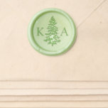 The Watercolor Pine Tree Forest Wedding Collection Wax Seal Sticker<br><div class="desc">Celebrate in style with this elegant wax seal stickers. The design features a rustic pine tree with easy to personalize monogram initials. These wax stickers are perfect for any fancy celebrations including weddings,  bridal showers,  anniversaries,  etc. Matching wedding items can be found in the collection.</div>