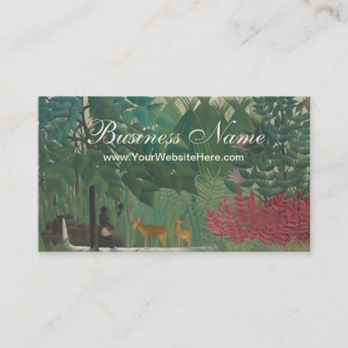 The Waterfall by Henri Rousseau Vintage Fine Art Business Card