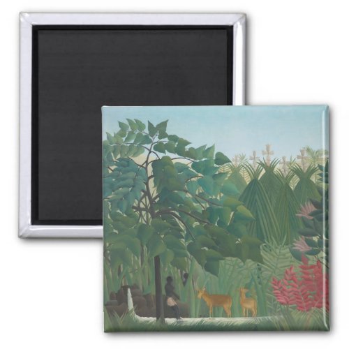 The Waterfall by Henri Rousseau Vintage Fine Art Magnet