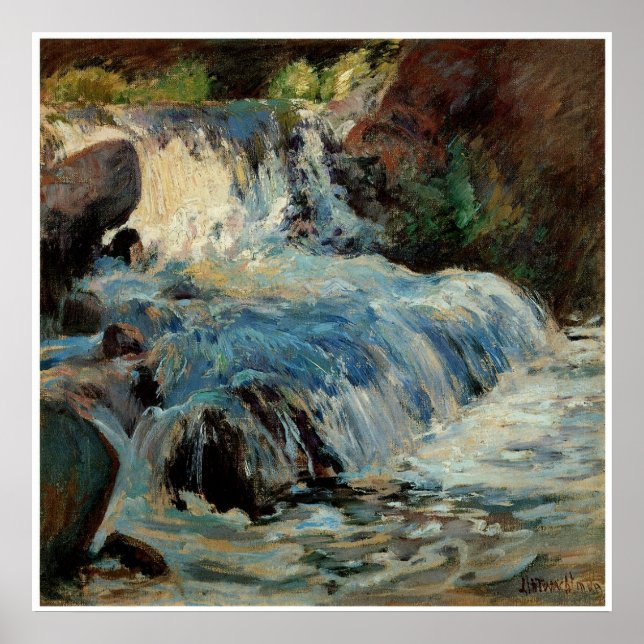 The Waterfall by John Henry Twachtman Poster (Front)