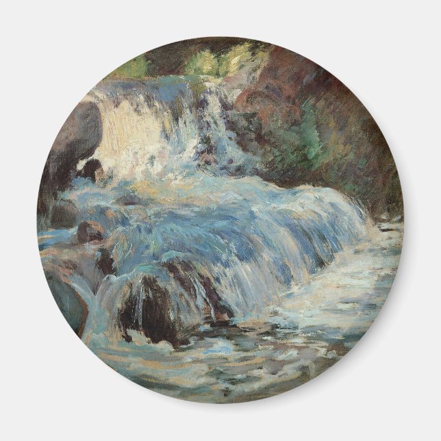 The Waterfall by Twachtman, Vintage Impressionism Magnet (Front)