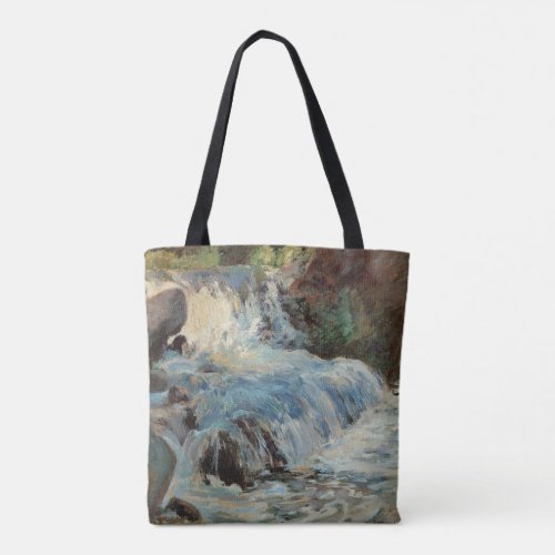The Waterfall by Twachtman Vintage Impressionism Tote Bag
