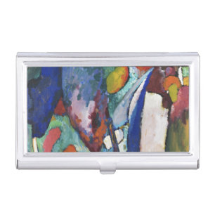 The Waterfall by Wassily Kandinsky Business Card Case
