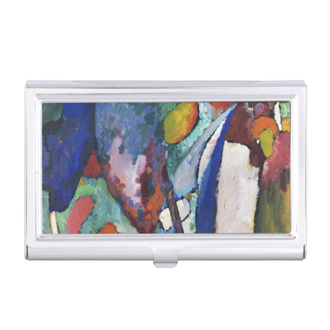The Waterfall by Wassily Kandinsky Business Card Case (Front)