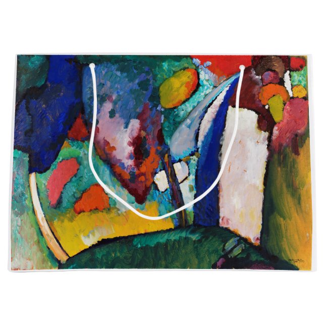 The Waterfall, Wassily Kandinsky Large Gift Bag (Front)