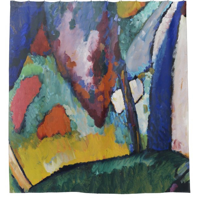 The Waterfall - Wassily Kandinsky Shower Curtain (Front)