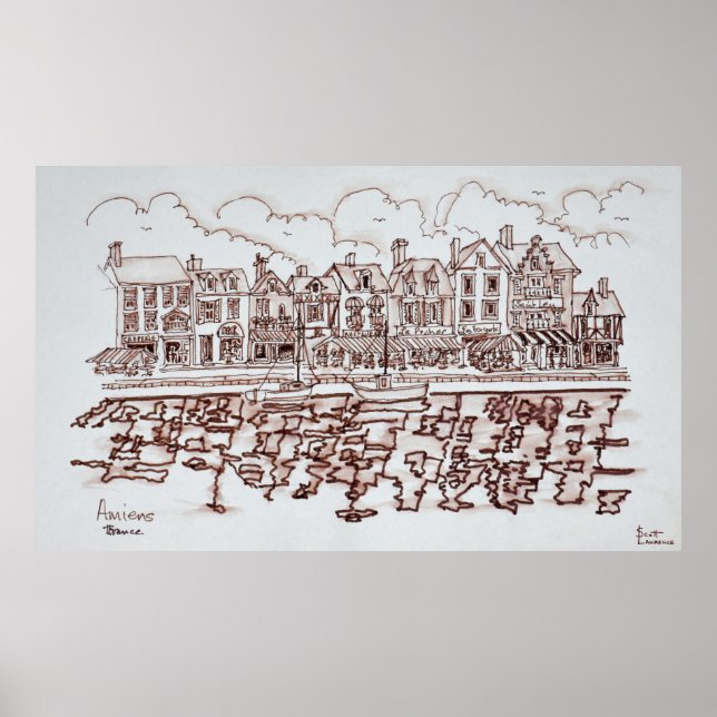The Waterfront, Amiens | Somme, France Poster (Front)