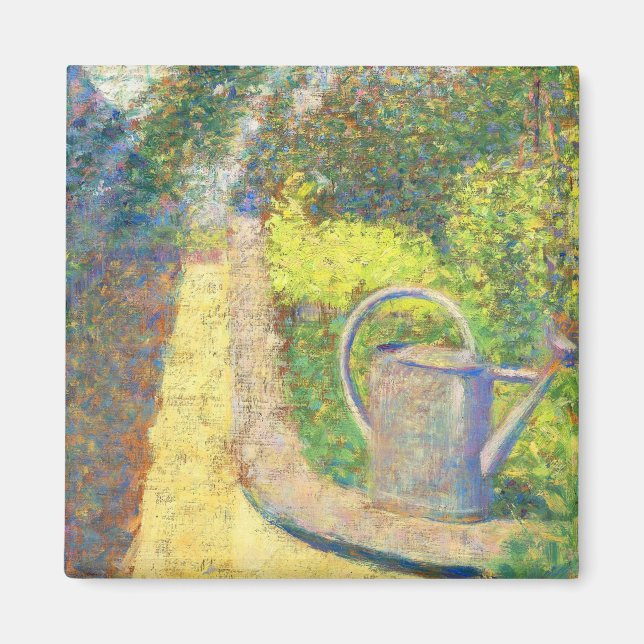 The Watering Can Garden by Georges Seurat  Magnet (Front)