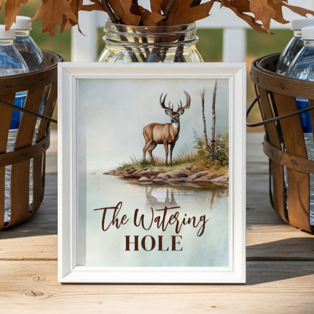 The Watering Hole Hunting Party Drinks Table Sign (Creator Uploaded)