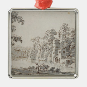 The Watermill by the Ford Metal Ornament