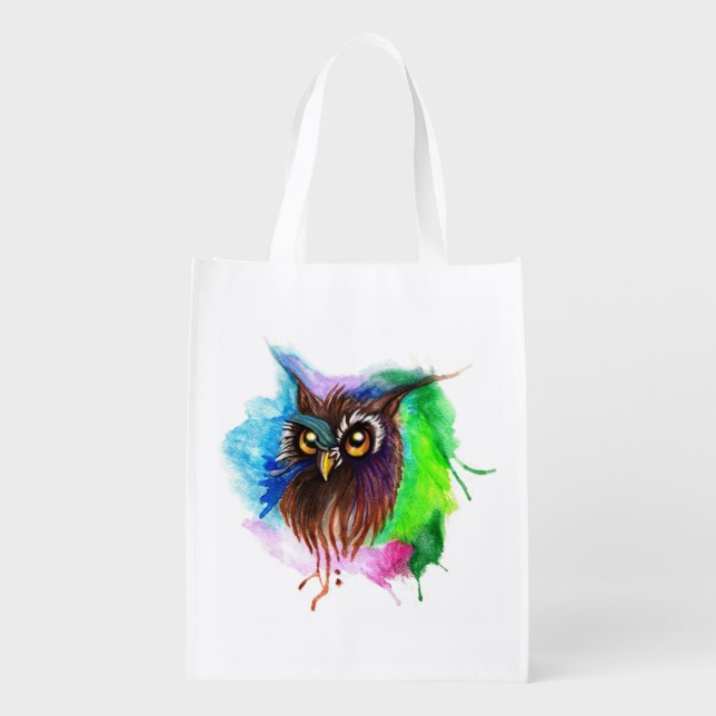 The Watery Owl Reusable Bag (Back)