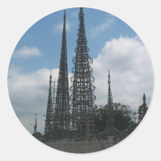The Watts Towers Classic Round Sticker